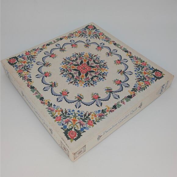 VTG Hallmark Quilt Square Puzzle Springbok Paradise Garden 500 Piece Jigsaw - Picture 10 of 11